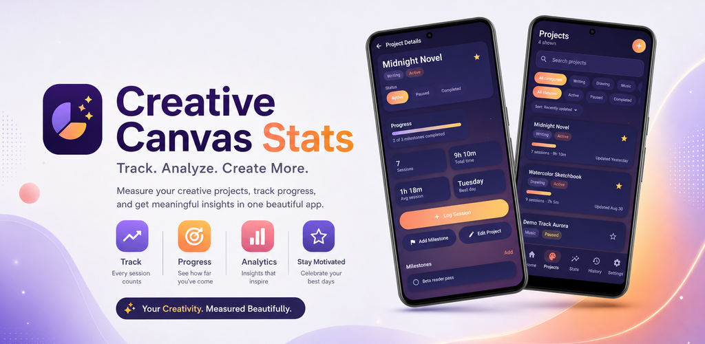 Creative Canvas Stats promotional banner